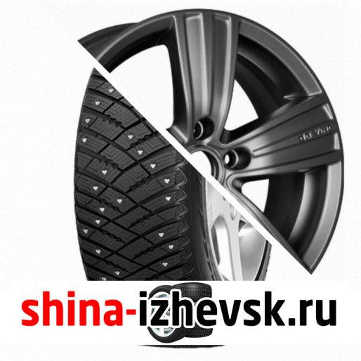 Колесо в сборе Goodyear Ultra Grip Ice Arctic 215/65 R16 T 98 + КиК Да Винчи-оригинал 6.5xR16 5×114.3 ET40 DIA66.1 Темно-серый в Ижевске
